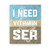 I Need Vitamin Sea Beach Themed Farmhouse Style Wood Wall Decor Sign