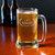 Personalized Engraved 16 Ounce Glass Beer Mug With Antler Design (Sold Individually)