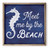 Meet Me By The Beach Seahorse Beach House Style Wood Wall Decor Sign