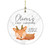 First Christmas Young Buck Deer Sleeping 3 Inch Ceramic Christmas Ornament With Gift Box