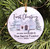 First Christmas In Our New Home Watercolor House 3 Inch Ceramic Christmas Ornament With Gift Box