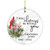 I Will Always Be With You Cardinal Memorial 3 Inch Ceramic Christmas Ornament With Gift Box