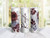 20oz Skinny Tumbler Personalized Flowers - Stainless Steel Double Wall Insulated Cup With Lid And Straw