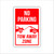 No Parking Tow Away Zone (red) Aluminum Sign 8x12