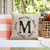 16x16 Personalized Monogram Throw Pillow Cover - Custom Cushion Cover for Home Decor