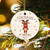 Personalized First Christmas Reindeer with Scarf 3 Inch Ceramic Christmas Ornament With Gift Box