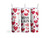20oz Skinny Tumbler Personalized Red Hearts - Stainless Steel Double Wall Insulated Cup With Lid And Straw