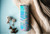 20oz Skinny Tumbler Personalized Multicolored Blue And Silver Glitter  - Stainless Steel Double Wall Insulated Cup With Lid And Straw