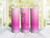 20oz Skinny Tumbler Personalized Faded Glitter Colors - Stainless Steel Double Wall Insulated Cup With Lid And Straw