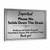 Brushed Aluminum "Please No Solids Down The Drain" Sign - Friendly Reminder for Guests, Available In 3.5"x 5" and 5"x 7"