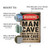 Vintage Style Man Cave Sign - 'Warning, Man Cave - What Happens In The Man Cave Stays In The Man Cave' - Rustic Decor 8x12