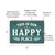 Vintage-Style Rectangular Sign - "This Is Our Happy Place" - Teal Background With Rustic Weathered Look, 8"x 12"