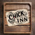Vintage-Style "The Chick Inn" Sign - Rustic Farmhouse Decor With Detailed Chicken Illustration, 8"x 12"