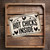 Vintage-Style "Hot Chicks Inside" Sign - Rustic Farmhouse Decor With Chicken Silhouettes, 8"x 12"