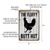 Rustic "The Fluffy Butt Hut" Chicken Coop Sign - Vintage Style Decor With Rooster Silhouette, 8"x 12"
