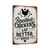 Rustic-Style "Spoiled Chickens Lay Better Eggs" Metal Sign - Vintage White And Black Farmhouse Decor, 8"x 12"