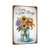 Vintage-Style "Enjoy The Little Things" Metal Sign - Elegant 8"x 12" Wall Decor With Flower Bouquet In Glass Jar
