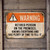 Vintage-Style "Retired Person On The Premises" Warning Sign - Humorous Metal Sign With Orange Background And Exclamation Mark Symbol