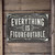Vintage-Style "Everything is Figure-Outable" Sign - Inspirational 8"x 12" Wall Decor With Ornate White Swirls On Dark Background