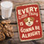 Vintage-Style "Every Little Thing Is Gonna Be Alright" Sign - Cheerful Dog Illustration - Rustic Red Metal Wall Decor