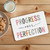 Motivational "Progress Over Perfection" Sign - Vibrant Colors On White Background With A Black Border - Inspirational Wall Decor 8x12