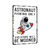 Whimsical "Astronaut Parking Only - Violators Will Be Mooned" Sign - Fun Space Decor With Astronaut And Rocket Illustration 8x12