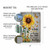 Vibrant Sunflower Wall Art - "Be Bright, Sunny And Positive" - Rustic Metal Sign With Butterflies 8x12