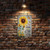 Vibrant Sunflower Wall Art - "Be Bright, Sunny And Positive" - Rustic Metal Sign With Butterflies 8x12