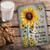 Vibrant Sunflower Wall Art - "Be Bright, Sunny And Positive" - Rustic Metal Sign With Butterflies 8x12