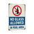 Rustic "No Glass Allowed In Pool Area" Sign - Weathered White Background With Blue Text And Red Prohibitory Symbol 8x12