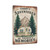 Vintage-Style "Today's Adventures Are Tomorrow's Memories" Metal Sign - Ornate Lettering And Mountainous Landscape 8x12