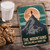 Vintage-Style "The Mountains Are Calling And I Must Go" Metal Sign - Silhouette On Mountain Peak With Orange Moon 8x12