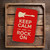 Keep Calm And Rock On Vintage Metal Sign Red Distressed Music Wall Decor With Guitar – Retro Music Lover Gift For Home, Studio, Or Bar 8x12