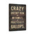 Crazy Doesn’t Run In My Family Metal Sign 8x12 - Rustic Metal Family Quote Sign – Funny Wall Decor With White Lettering
