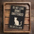 The Cat Is A Jerk Sign 8x12 - Funny Cat Wall Sign – Do Not Leave Drinks Unattended – Rustic Metal Cat Decor For Home, Kitchen, Or Bar