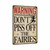 Warning Don’t Piss Off The Fairies Sign – Vintage-Style Metal Wall Decor With Flying Fairy – Funny Garden Or Porch Sign – 8"x 12"