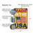 Vintage "Made In The USA" Sign – 8x12 Rustic Aluminum Composite Wall Decor With Flag – Distressed Patriotic Outdoor Metal Sign