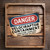 Velociraptor Containment Sign – 8x12 Vintage Dinosaur Warning Metal Wall Art, Funny Decor For Garage Or Man Cave