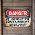 Velociraptor Containment Sign – 8x12 Vintage Dinosaur Warning Metal Wall Art, Funny Decor For Garage Or Man Cave