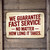 Fast Service Funny Metal Sign – 8x12 Vintage Wall Decor, Rustic Humor Plaque, Retro Shop Or Garage Sign With Distressed Cream Finish