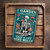 I Garden So I Don’t Choke People Sign – 8x12 Funny Vintage Skeleton Metal Wall Art, Gothic Gardening Humor Decor With Poppies And Mulch