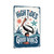 High Tides Good Vibes Sign – 8x12 Vintage Coastal Pelican Wall Art, Nautical Beach House Metal Decor, Ocean-Inspired Sea Life Plaque