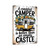 A Crowded Camper Is Better Than An Empty Castle Sign – Rustic 8x12 Vintage Metal Camper Decor With Floral Wreath And Wood Grain Look