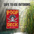 Poop Deck Pirate Sign – Funny Nautical Bathroom Metal Wall Decor With Skull, Swords & Distressed Red Vintage Style 8x12