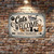 Cats Welcome People Tolerated Sign – Funny Metal Wall Decor With Cute Cartoon Cats, Rustic Pet Lover Gift, Distressed Aluminum Panel 8x12