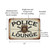Vintage “Police Lounge” Metal Sign – Rustic Law Enforcement Wall Art With Badge And Baton Design, Retro Americana Police Decor 8x12