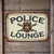 Vintage “Police Lounge” Metal Sign – Rustic Law Enforcement Wall Art With Badge And Baton Design, Retro Americana Police Decor 8x12
