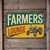 Vintage “Farmers Lounge” Metal Sign – Retro Tractor Wall Art With Green And Yellow Rustic Design, Farmhouse Garage Or Barn Decor 8x12