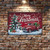 Vintage Red Truck Christmas Metal Sign – Rustic Farmhouse Holiday Wall Art With Snowman, Tree & Presents, Retro Merry Christmas Decor 8x12