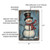 Rustic Snowman Metal Sign – Vintage Farmhouse Winter Wall Art With Distressed Blue Background And Wood-Plank Design 8x12